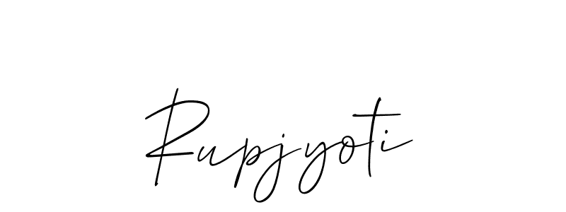 How to make Rupjyoti signature? Allison_Script is a professional autograph style. Create handwritten signature for Rupjyoti name. Rupjyoti signature style 2 images and pictures png