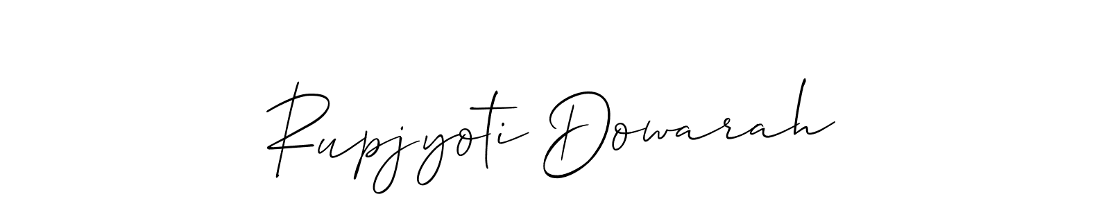 Make a short Rupjyoti Dowarah signature style. Manage your documents anywhere anytime using Allison_Script. Create and add eSignatures, submit forms, share and send files easily. Rupjyoti Dowarah signature style 2 images and pictures png