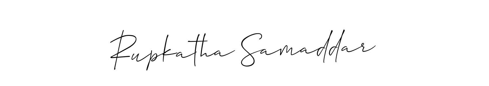 Rupkatha Samaddar stylish signature style. Best Handwritten Sign (Allison_Script) for my name. Handwritten Signature Collection Ideas for my name Rupkatha Samaddar. Rupkatha Samaddar signature style 2 images and pictures png