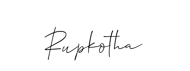 Use a signature maker to create a handwritten signature online. With this signature software, you can design (Allison_Script) your own signature for name Rupkotha. Rupkotha signature style 2 images and pictures png