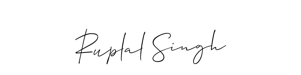 The best way (Allison_Script) to make a short signature is to pick only two or three words in your name. The name Ruplal Singh include a total of six letters. For converting this name. Ruplal Singh signature style 2 images and pictures png