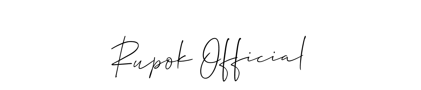 Also we have Rupok Official name is the best signature style. Create professional handwritten signature collection using Allison_Script autograph style. Rupok Official signature style 2 images and pictures png