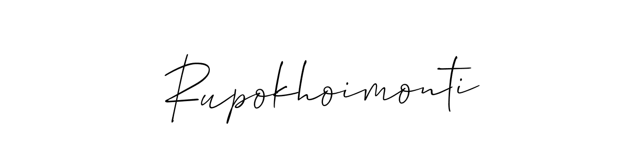 Also we have Rupokhoimonti name is the best signature style. Create professional handwritten signature collection using Allison_Script autograph style. Rupokhoimonti signature style 2 images and pictures png