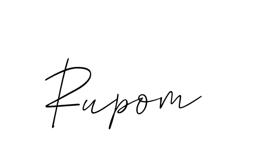 Make a beautiful signature design for name Rupom. With this signature (Allison_Script) style, you can create a handwritten signature for free. Rupom signature style 2 images and pictures png