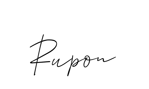 How to make Rupon name signature. Use Allison_Script style for creating short signs online. This is the latest handwritten sign. Rupon signature style 2 images and pictures png