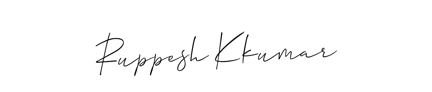 How to make Ruppesh Kkumar name signature. Use Allison_Script style for creating short signs online. This is the latest handwritten sign. Ruppesh Kkumar signature style 2 images and pictures png