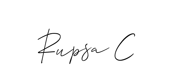 Rupsa C stylish signature style. Best Handwritten Sign (Allison_Script) for my name. Handwritten Signature Collection Ideas for my name Rupsa C. Rupsa C signature style 2 images and pictures png