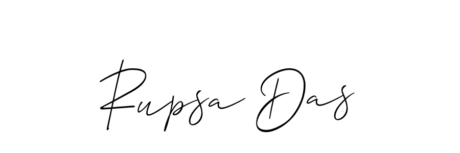 Design your own signature with our free online signature maker. With this signature software, you can create a handwritten (Allison_Script) signature for name Rupsa Das. Rupsa Das signature style 2 images and pictures png