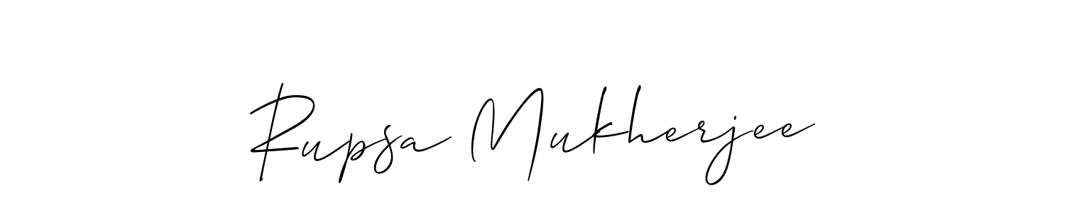 Rupsa Mukherjee stylish signature style. Best Handwritten Sign (Allison_Script) for my name. Handwritten Signature Collection Ideas for my name Rupsa Mukherjee. Rupsa Mukherjee signature style 2 images and pictures png