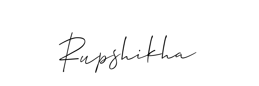 Design your own signature with our free online signature maker. With this signature software, you can create a handwritten (Allison_Script) signature for name Rupshikha. Rupshikha signature style 2 images and pictures png