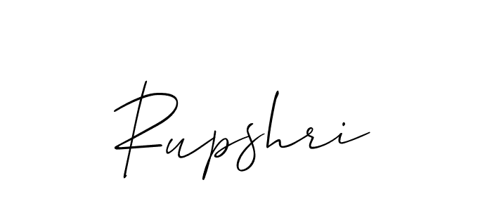 How to make Rupshri signature? Allison_Script is a professional autograph style. Create handwritten signature for Rupshri name. Rupshri signature style 2 images and pictures png