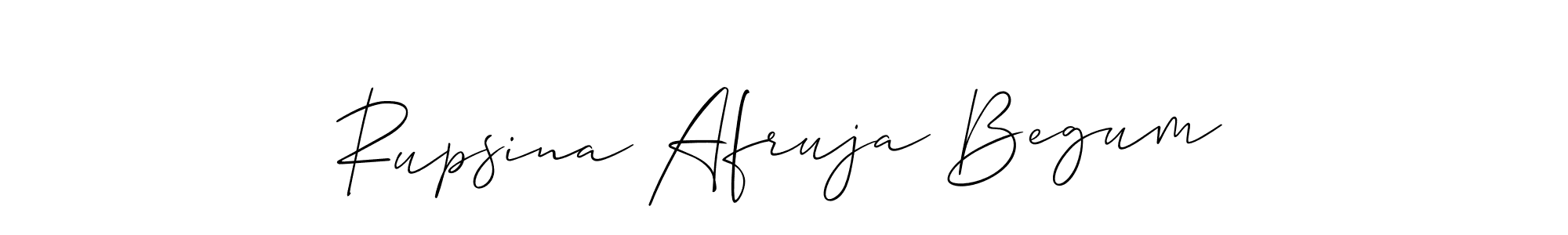 Rupsina Afruja Begum stylish signature style. Best Handwritten Sign (Allison_Script) for my name. Handwritten Signature Collection Ideas for my name Rupsina Afruja Begum. Rupsina Afruja Begum signature style 2 images and pictures png