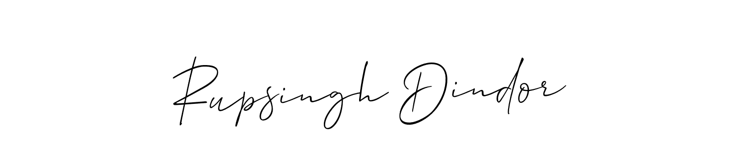 How to make Rupsingh Dindor name signature. Use Allison_Script style for creating short signs online. This is the latest handwritten sign. Rupsingh Dindor signature style 2 images and pictures png