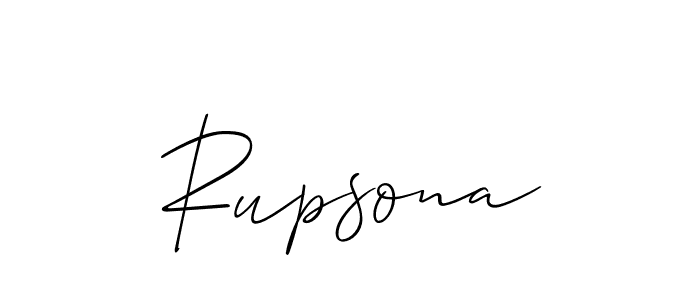 How to make Rupsona signature? Allison_Script is a professional autograph style. Create handwritten signature for Rupsona name. Rupsona signature style 2 images and pictures png