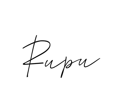 It looks lik you need a new signature style for name Rupu. Design unique handwritten (Allison_Script) signature with our free signature maker in just a few clicks. Rupu signature style 2 images and pictures png
