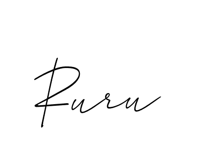 Allison_Script is a professional signature style that is perfect for those who want to add a touch of class to their signature. It is also a great choice for those who want to make their signature more unique. Get Ruru name to fancy signature for free. Ruru signature style 2 images and pictures png