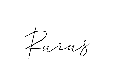 Create a beautiful signature design for name Rurus. With this signature (Allison_Script) fonts, you can make a handwritten signature for free. Rurus signature style 2 images and pictures png