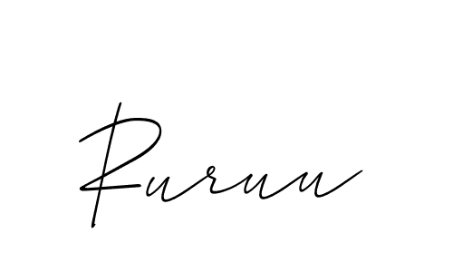 How to Draw Ruruu signature style? Allison_Script is a latest design signature styles for name Ruruu. Ruruu signature style 2 images and pictures png