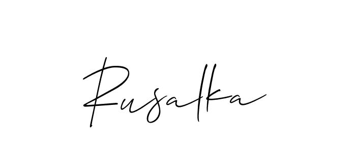 The best way (Allison_Script) to make a short signature is to pick only two or three words in your name. The name Rusalka include a total of six letters. For converting this name. Rusalka signature style 2 images and pictures png