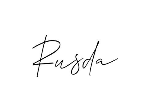 Rusda stylish signature style. Best Handwritten Sign (Allison_Script) for my name. Handwritten Signature Collection Ideas for my name Rusda. Rusda signature style 2 images and pictures png