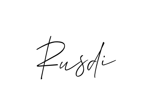 You should practise on your own different ways (Allison_Script) to write your name (Rusdi) in signature. don't let someone else do it for you. Rusdi signature style 2 images and pictures png