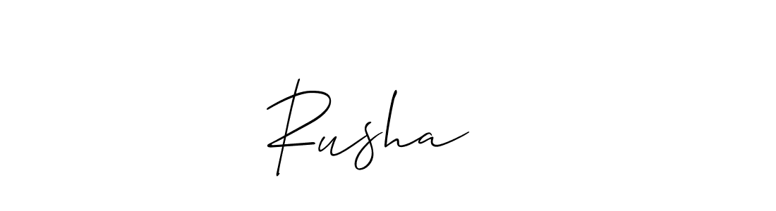 Also we have Rusha❤️ name is the best signature style. Create professional handwritten signature collection using Allison_Script autograph style. Rusha❤️ signature style 2 images and pictures png