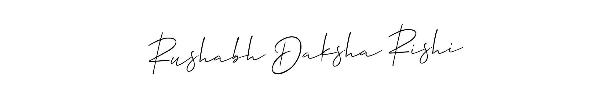 Use a signature maker to create a handwritten signature online. With this signature software, you can design (Allison_Script) your own signature for name Rushabh Daksha Rishi. Rushabh Daksha Rishi signature style 2 images and pictures png