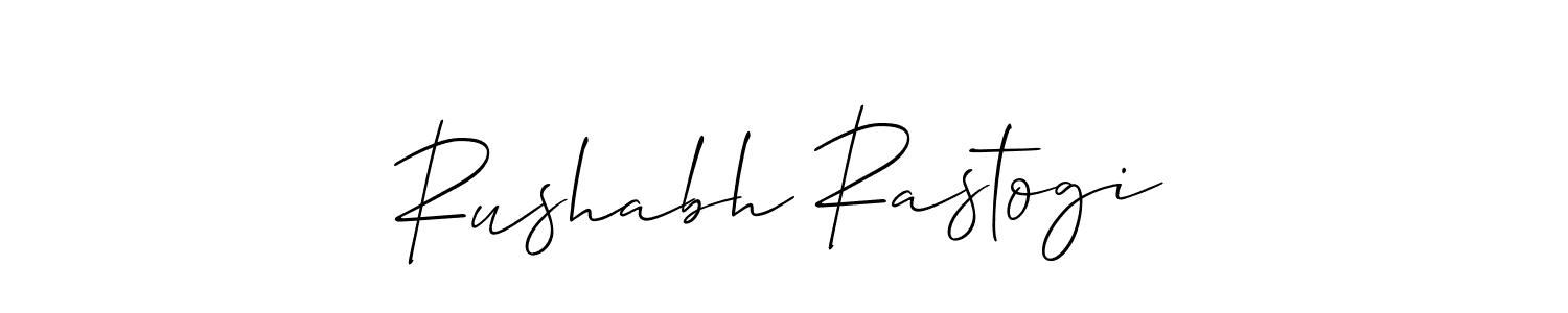 It looks lik you need a new signature style for name Rushabh Rastogi. Design unique handwritten (Allison_Script) signature with our free signature maker in just a few clicks. Rushabh Rastogi signature style 2 images and pictures png