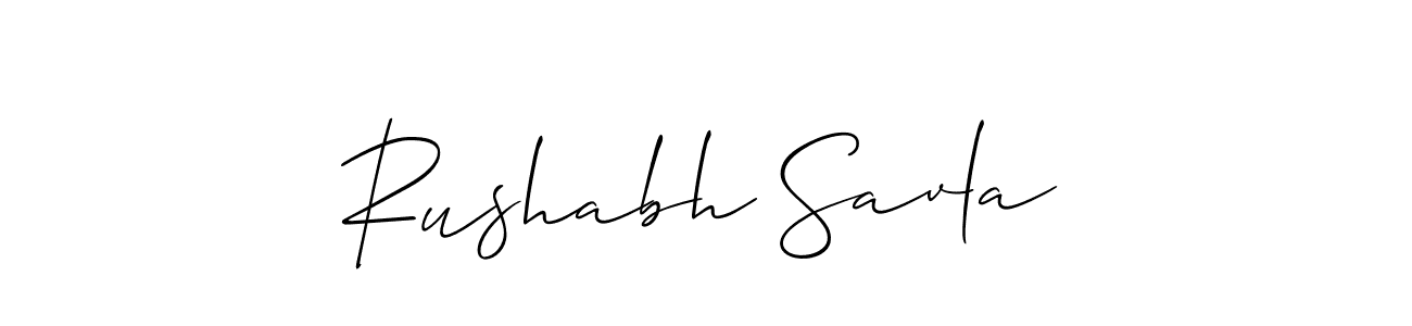 Make a beautiful signature design for name Rushabh Savla. With this signature (Allison_Script) style, you can create a handwritten signature for free. Rushabh Savla signature style 2 images and pictures png