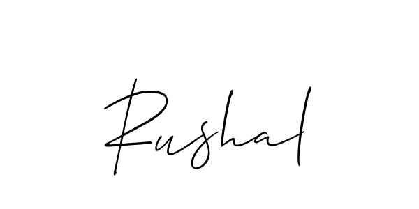 You should practise on your own different ways (Allison_Script) to write your name (Rushal) in signature. don't let someone else do it for you. Rushal signature style 2 images and pictures png