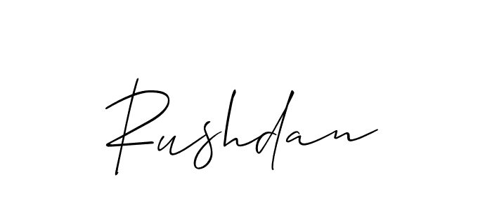 Best and Professional Signature Style for Rushdan. Allison_Script Best Signature Style Collection. Rushdan signature style 2 images and pictures png