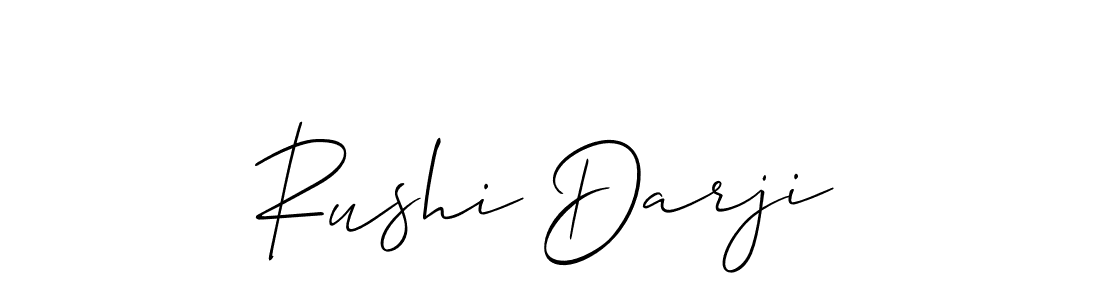 You should practise on your own different ways (Allison_Script) to write your name (Rushi Darji) in signature. don't let someone else do it for you. Rushi Darji signature style 2 images and pictures png