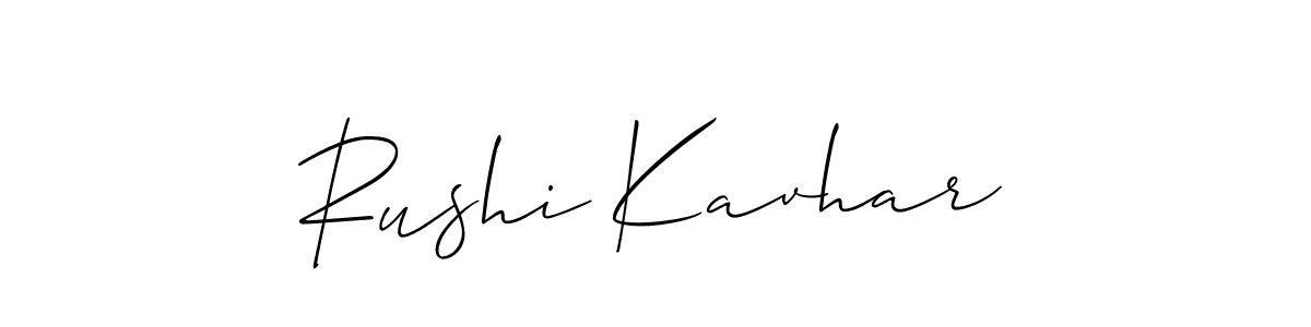 Create a beautiful signature design for name Rushi Kavhar. With this signature (Allison_Script) fonts, you can make a handwritten signature for free. Rushi Kavhar signature style 2 images and pictures png