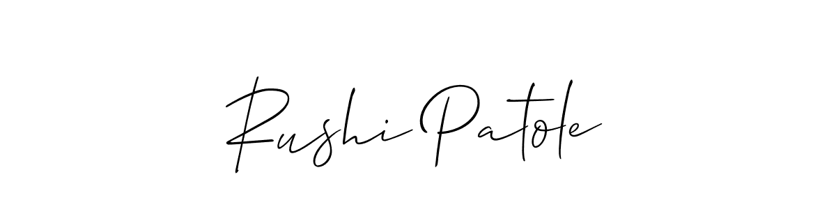 Similarly Allison_Script is the best handwritten signature design. Signature creator online .You can use it as an online autograph creator for name Rushi Patole. Rushi Patole signature style 2 images and pictures png