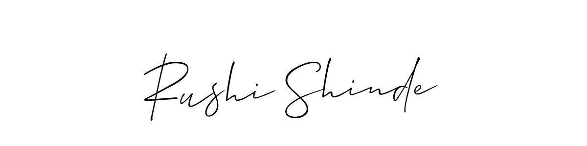 How to make Rushi Shinde signature? Allison_Script is a professional autograph style. Create handwritten signature for Rushi Shinde name. Rushi Shinde signature style 2 images and pictures png