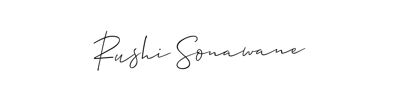 Create a beautiful signature design for name Rushi Sonawane. With this signature (Allison_Script) fonts, you can make a handwritten signature for free. Rushi Sonawane signature style 2 images and pictures png