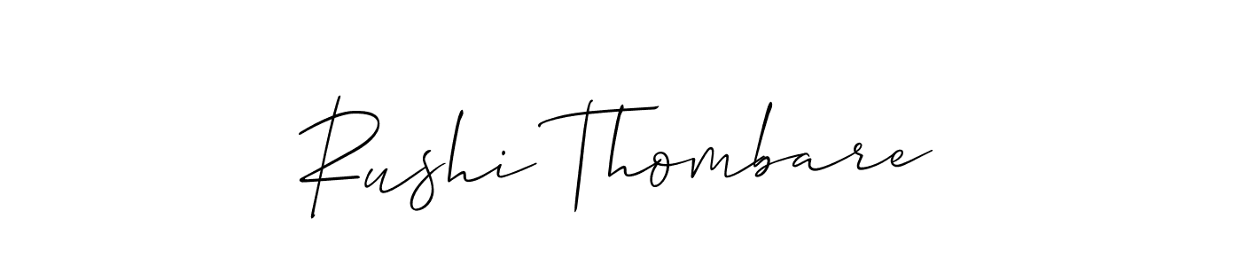 Create a beautiful signature design for name Rushi Thombare. With this signature (Allison_Script) fonts, you can make a handwritten signature for free. Rushi Thombare signature style 2 images and pictures png