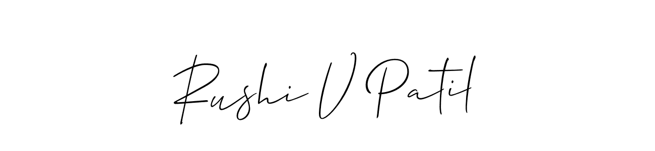 See photos of Rushi V Patil official signature by Spectra . Check more albums & portfolios. Read reviews & check more about Allison_Script font. Rushi V Patil signature style 2 images and pictures png