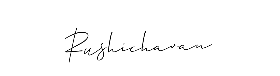Also we have Rushichavan name is the best signature style. Create professional handwritten signature collection using Allison_Script autograph style. Rushichavan signature style 2 images and pictures png