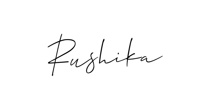 Similarly Allison_Script is the best handwritten signature design. Signature creator online .You can use it as an online autograph creator for name Rushika. Rushika signature style 2 images and pictures png