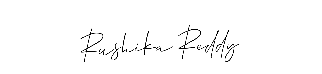 Rushika Reddy stylish signature style. Best Handwritten Sign (Allison_Script) for my name. Handwritten Signature Collection Ideas for my name Rushika Reddy. Rushika Reddy signature style 2 images and pictures png