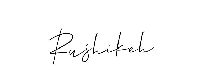 You should practise on your own different ways (Allison_Script) to write your name (Rushikeh) in signature. don't let someone else do it for you. Rushikeh signature style 2 images and pictures png
