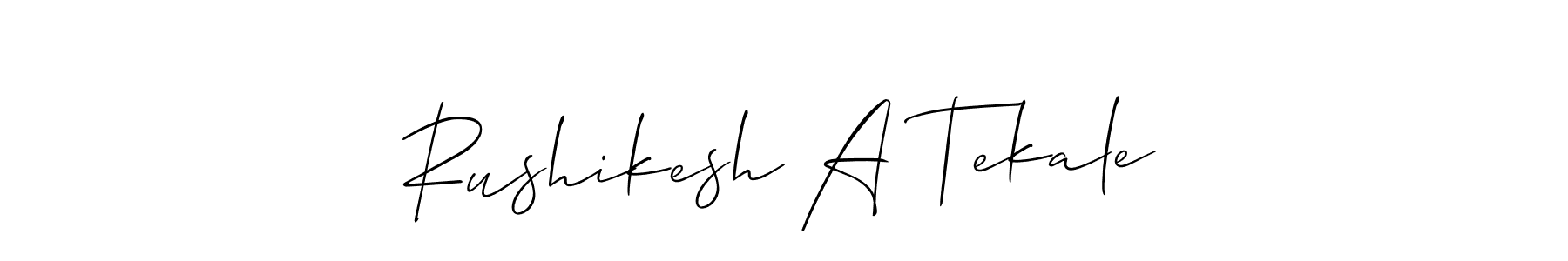 Also we have Rushikesh A Tekale name is the best signature style. Create professional handwritten signature collection using Allison_Script autograph style. Rushikesh A Tekale signature style 2 images and pictures png