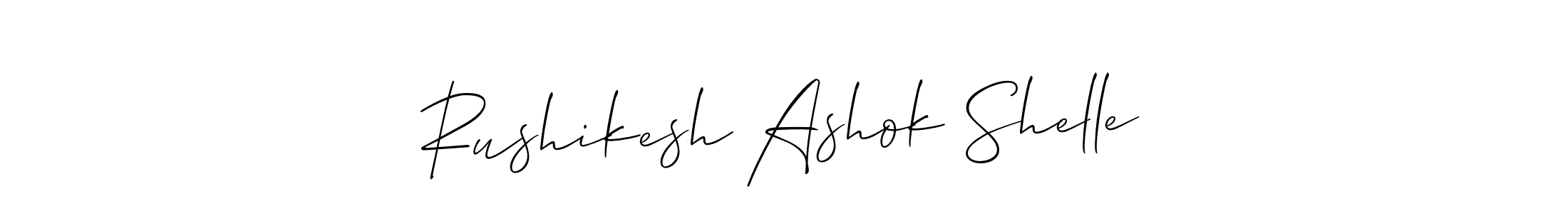 Make a beautiful signature design for name Rushikesh Ashok Shelle. With this signature (Allison_Script) style, you can create a handwritten signature for free. Rushikesh Ashok Shelle signature style 2 images and pictures png