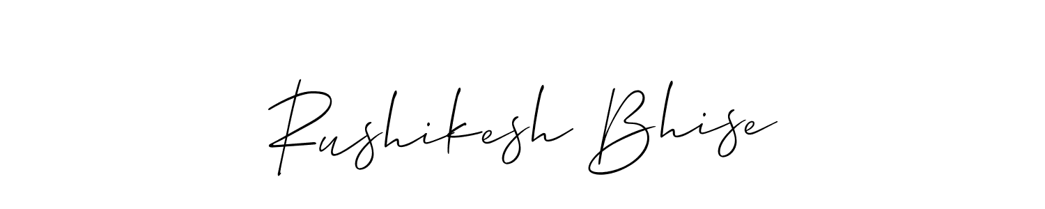 This is the best signature style for the Rushikesh Bhise name. Also you like these signature font (Allison_Script). Mix name signature. Rushikesh Bhise signature style 2 images and pictures png