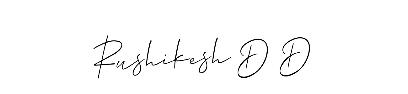 Create a beautiful signature design for name Rushikesh D D. With this signature (Allison_Script) fonts, you can make a handwritten signature for free. Rushikesh D D signature style 2 images and pictures png