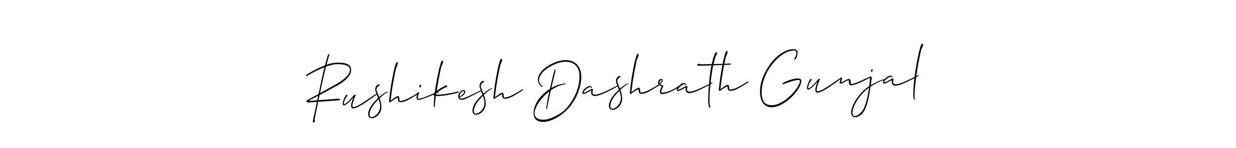 Make a beautiful signature design for name Rushikesh Dashrath Gunjal. With this signature (Allison_Script) style, you can create a handwritten signature for free. Rushikesh Dashrath Gunjal signature style 2 images and pictures png