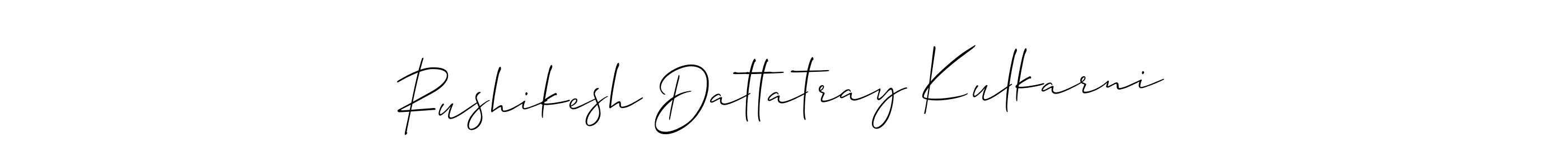 This is the best signature style for the Rushikesh Dattatray Kulkarni name. Also you like these signature font (Allison_Script). Mix name signature. Rushikesh Dattatray Kulkarni signature style 2 images and pictures png