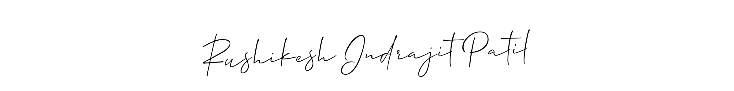Create a beautiful signature design for name Rushikesh Indrajit Patil. With this signature (Allison_Script) fonts, you can make a handwritten signature for free. Rushikesh Indrajit Patil signature style 2 images and pictures png