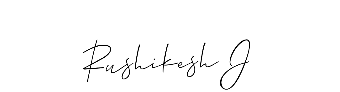 How to Draw Rushikesh J signature style? Allison_Script is a latest design signature styles for name Rushikesh J. Rushikesh J signature style 2 images and pictures png